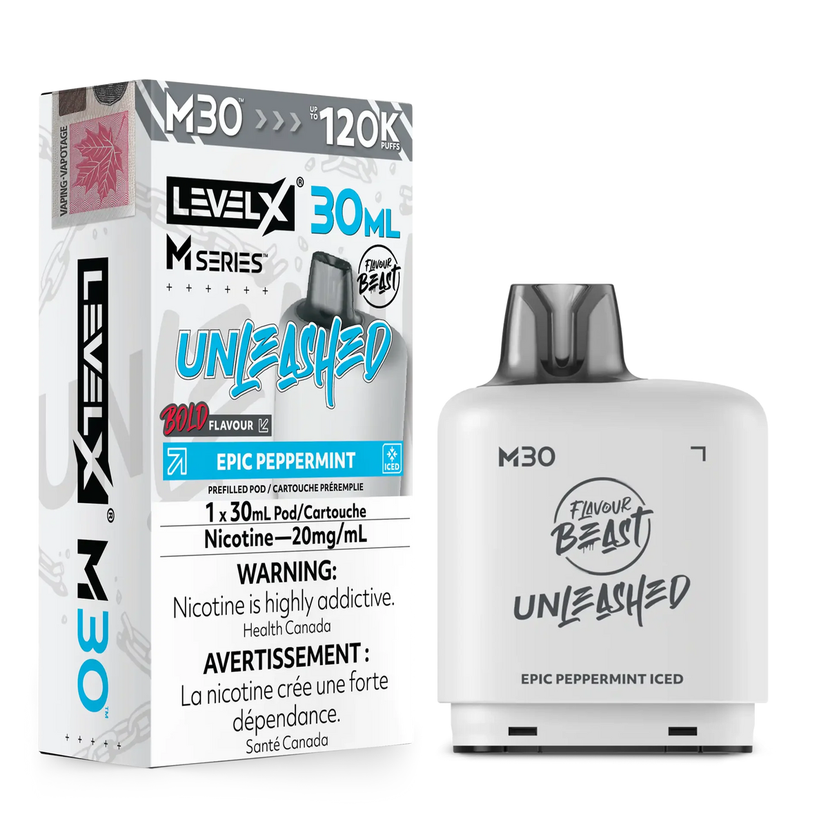 Epic Peppermint Iced Level X M Series Pod 30mL 120K Pod
