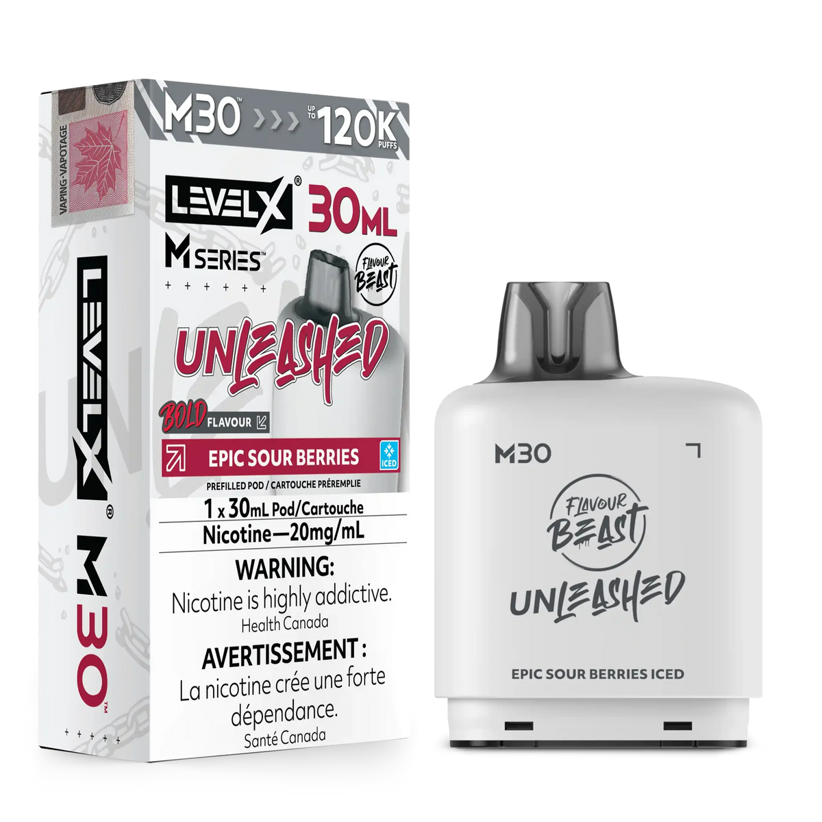 Epic Sour Berries Iced Level X M Series Pod 30mL 120K Pod