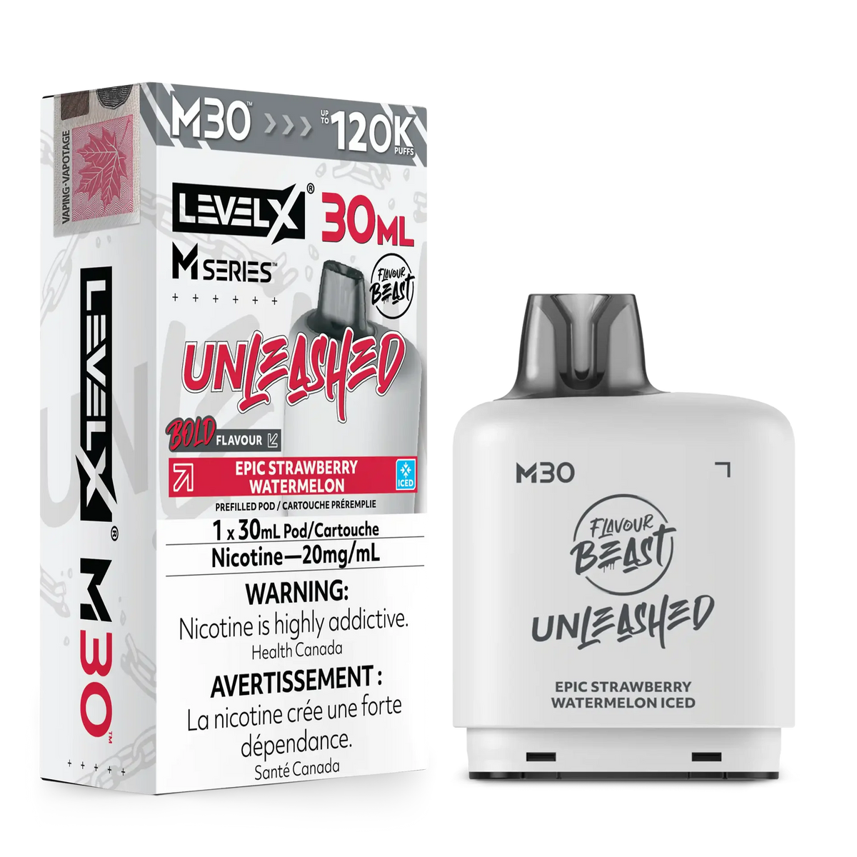 Epic Strawberry Watermelon Iced Level X M Series Pod 30mL 120K Pod