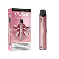 Rose gold Vuse Pro Smart Solo Device and its pink packaging, highlighting its slim design.