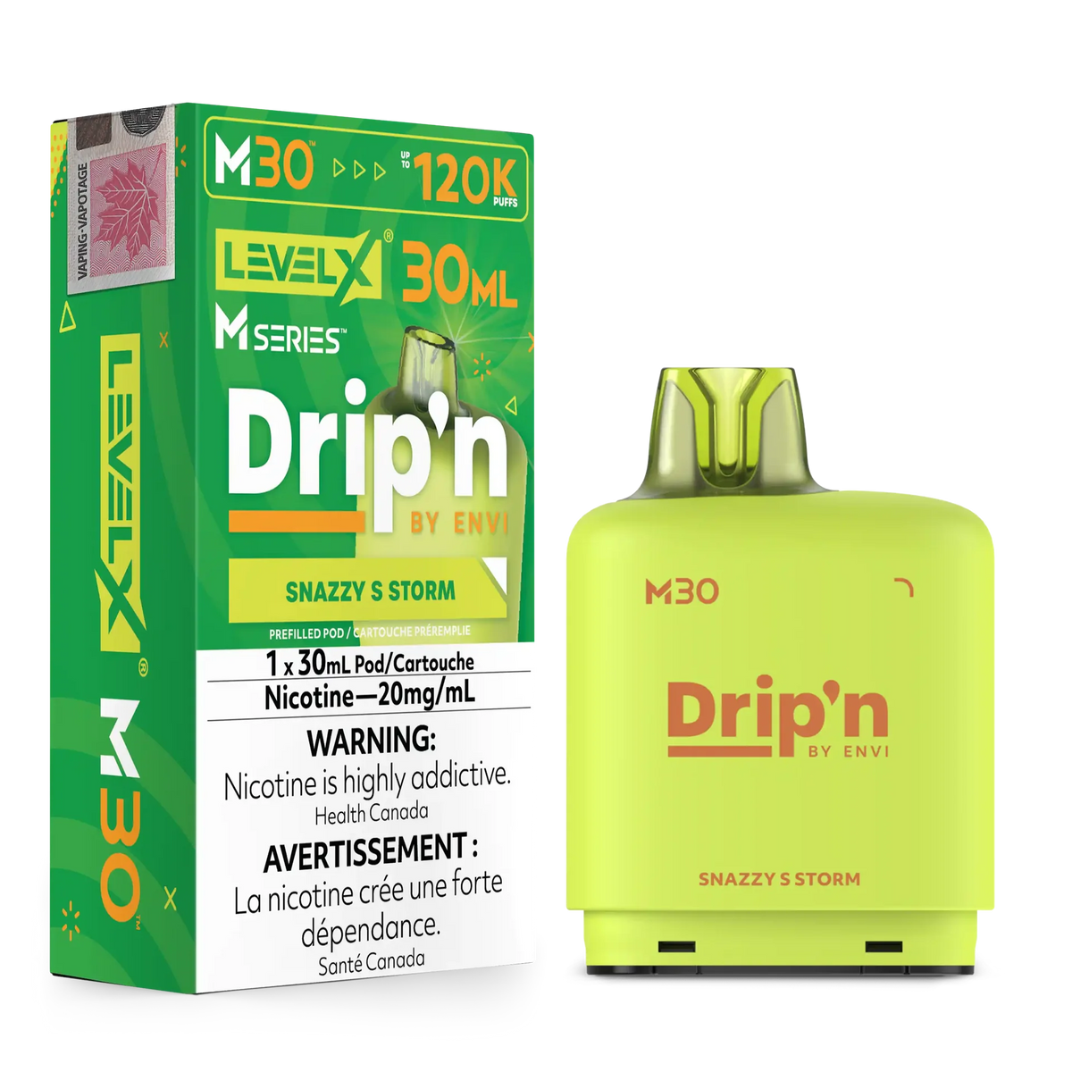 Snazzy S Storm Level X M Series Pod 30mL 120K Pod