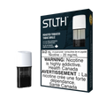 STLTH Roasted Tobacco pod pack with three 2mL pods, one in box, one freestanding.