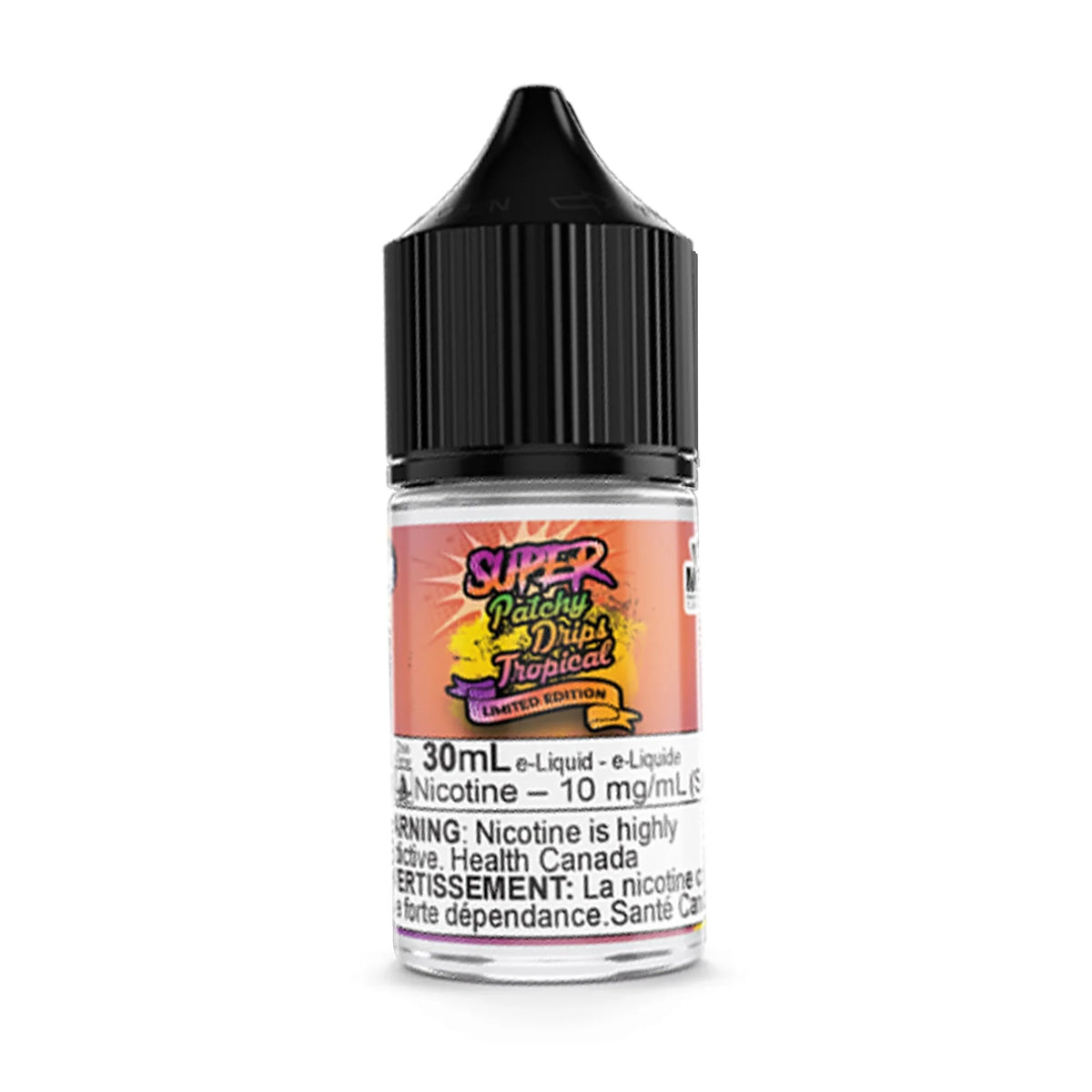 Super Patchy Drips Tropical by MBV Salt 30mL e-liquid bottle